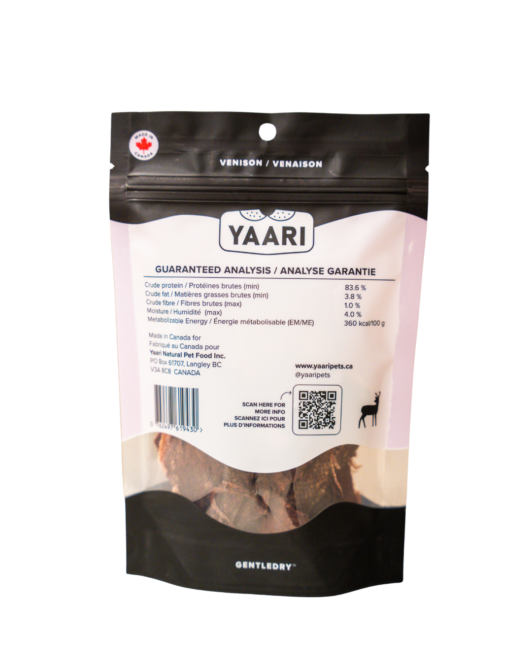 Venison-Single Ingredient Gently Dried Treats